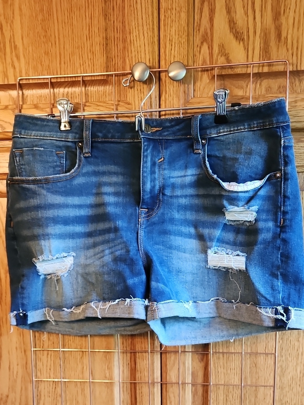Vigoss Marley Distressed Denim Cutoff Shorts, Size 32